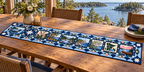 Minnesota Heritage Album Quilted Table Runner — Outdoor