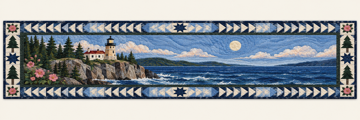 Minnesota Split Rock Light Quilted Table Runner — Runner Design
