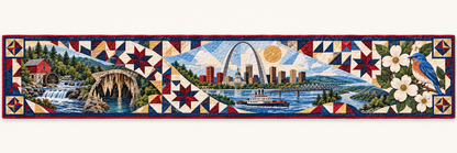 Missouri Mosaic Horizons Quilted Table Runner — Runner Design