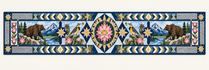 Montana Bitterroot Treasure Quilted Table Runner — Runner Design