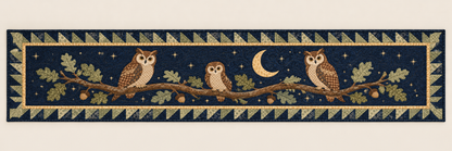 Moonlit Owls Quilted Table Runner — Runner Design
