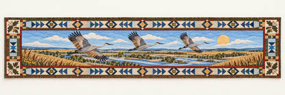 Nebraska Platte River Wings Quilted Table Runner — Runner Design