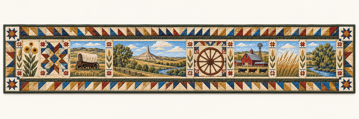 Nebraska Sandhills Passage Quilted Table Runner — Runner Design
