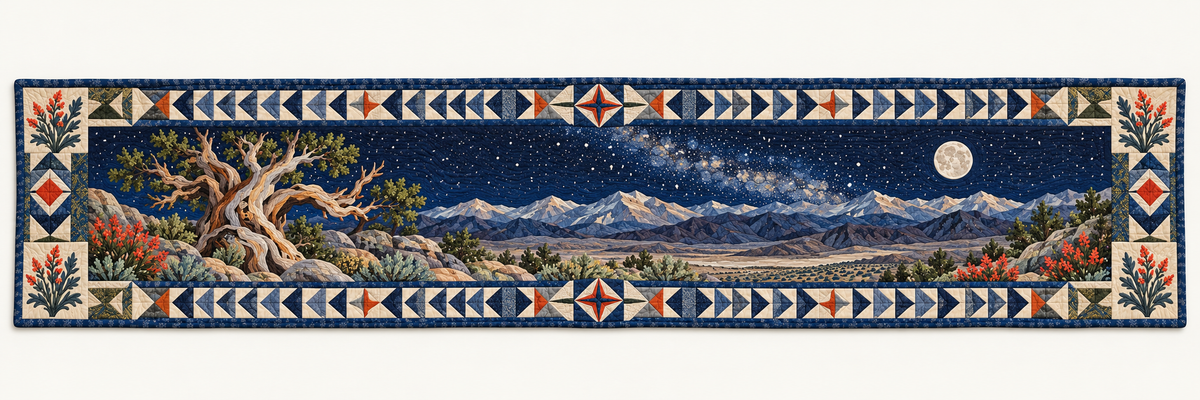 Nevada Basin And Bristlecone Quilted Table Runner — Runner Design