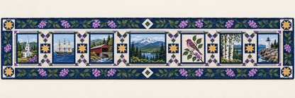 New Hampshire Landmark Windows Quilted Table Runner — Runner Design