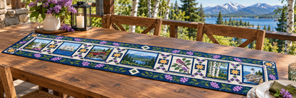 New Hampshire Landmark Windows Quilted Table Runner — Outdoor