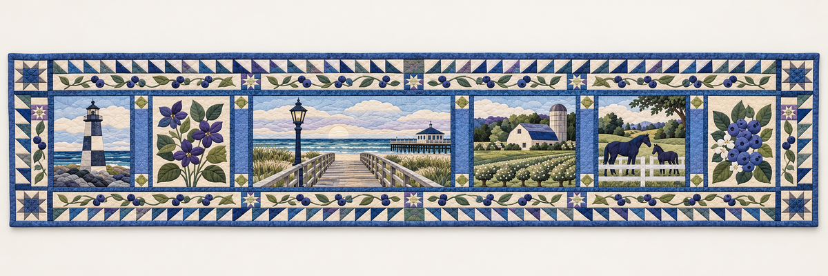 New Jersey Boardwalk To Orchard Quilted Table Runner — Runner Design