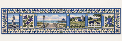 New Jersey Boardwalk To Orchard Quilted Table Runner — Runner Design
