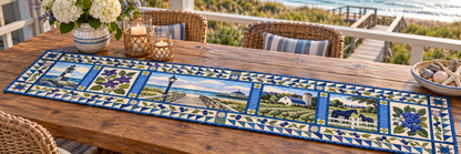 New Jersey Boardwalk To Orchard Quilted Table Runner — Outdoor