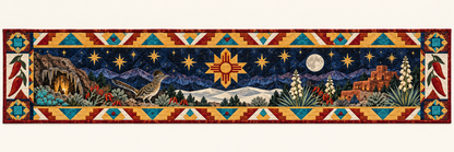 New Mexico Night Garden Quilted Table Runner — Runner Design