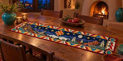 New Mexico Night Garden Quilted Table Runner — Indoor