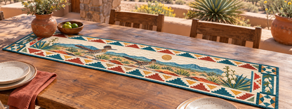 New Mexico Roadrunner And Yucca Quilted Table Runner — Outdoor