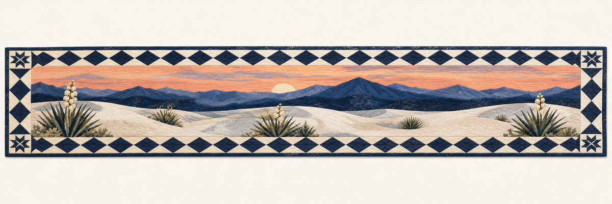 New Mexico White Sands Reverie Quilted Table Runner — Runner Design
