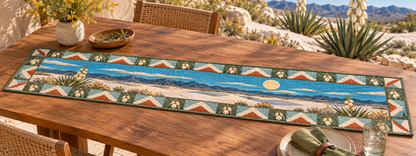 New Mexico Yucca Moon Sands Quilted Table Runner — Outdoor