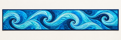 Ocean Curl Quilted Table Runner — Runner Design
