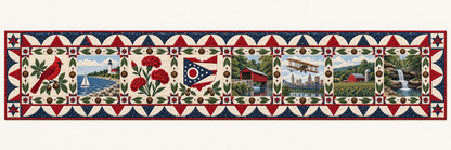 Ohio Heritage Album Quilted Table Runner — Runner Design