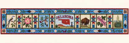 Oklahoma Sooner State Sampler Quilted Table Runner — Runner Design