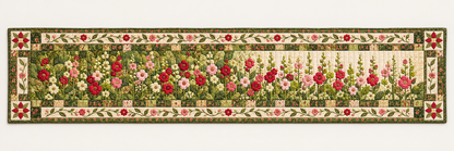 Soft Cottage Flower Meadow Quilted Table Runner — Runner Design