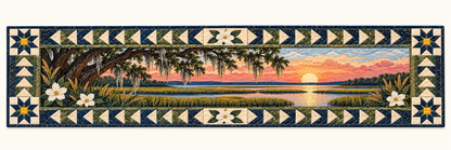 South Carolina Lowcountry Gold Quilted Table Runner — Runner Design