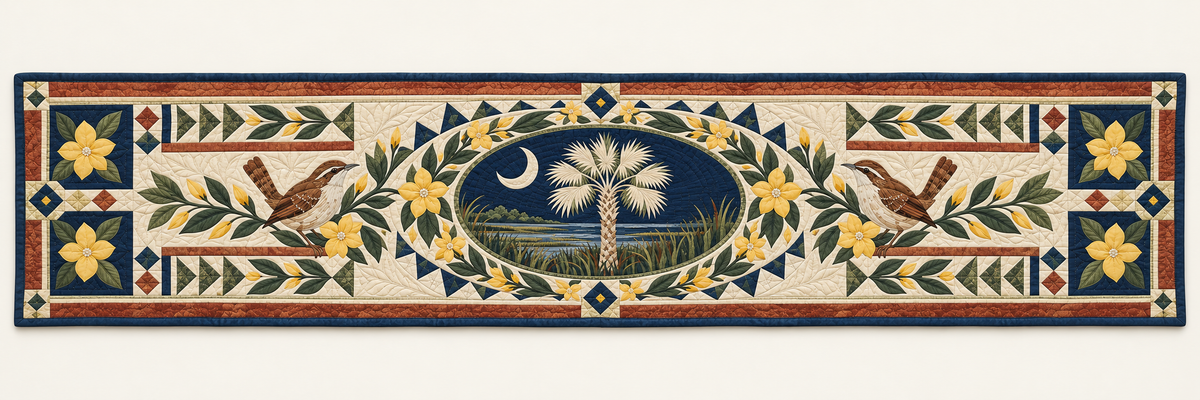South Carolina Palmetto Hope Quilted Table Runner — Runner Design