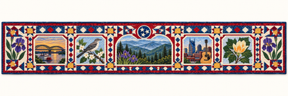 Tennessee Landmark Windows Quilted Table Runner — Runner Design