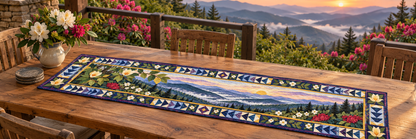 Tennessee Smoky Mountain Layers Quilted Table Runner — Outdoor