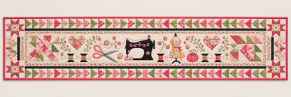Vintage Sewing Room Quilted Table Runner — Runner Design