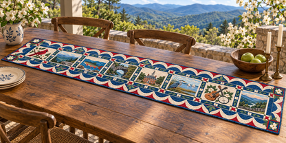 Virginia Heritage Album Quilted Table Runner — Outdoor