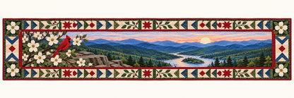 Virginia Shenandoah Dogwood Dawn Quilted Table Runner — Runner Design