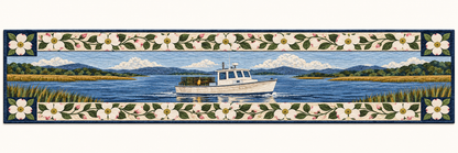 Virginia Tidewater Workboat Quilted Table Runner — Runner Design