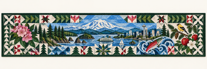 Washington Mosaic Horizons Quilted Table Runner — Runner Design