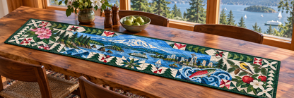 Washington Mosaic Horizons Quilted Table Runner — Indoor