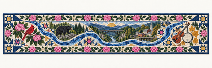 West Virginia River Of Stories Quilted Table Runner — Runner Design
