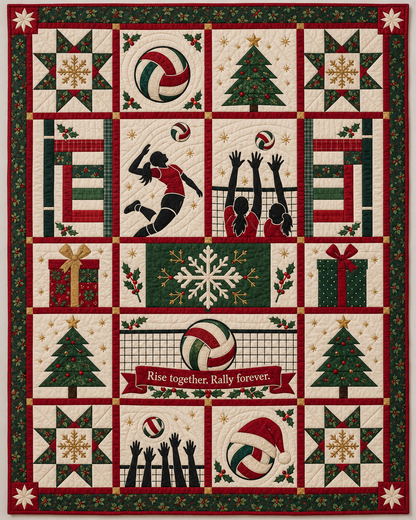 Christmas Above the Net Quilt Blanket - design