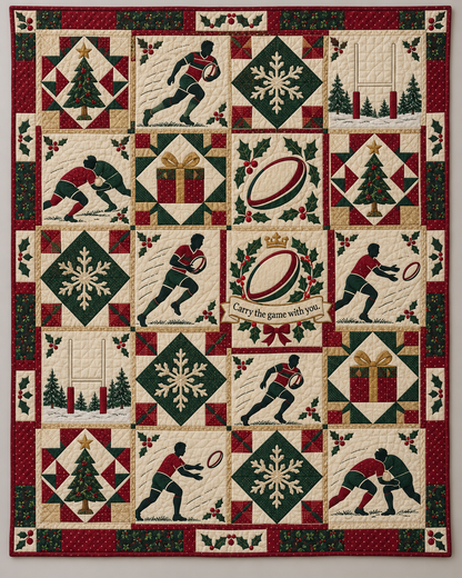 Yuletide Try Line Quilt Blanket - design