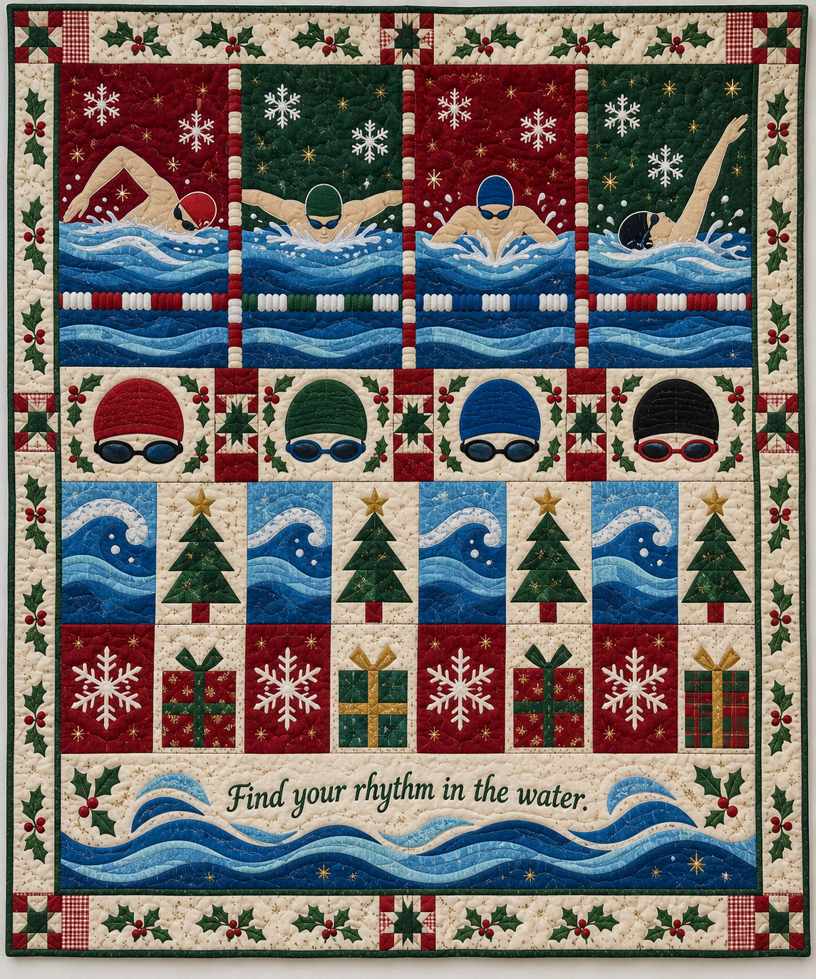 Festive Lanes Quilt Blanket - design
