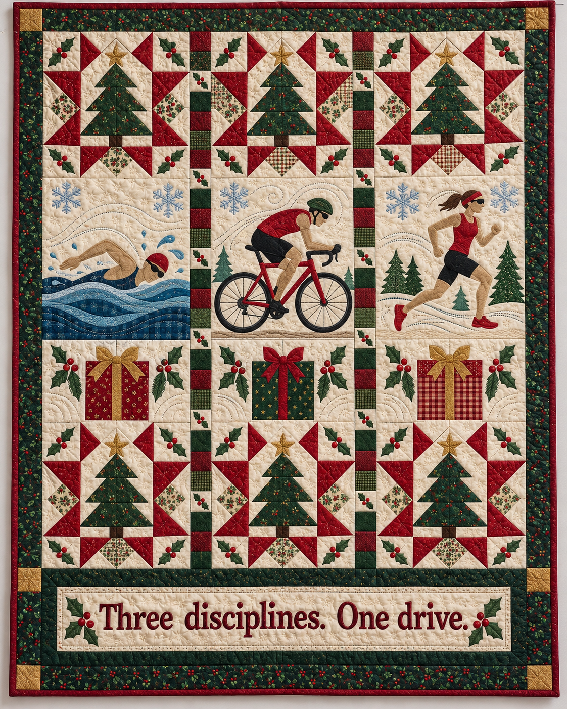 Three Ways to Christmas Quilt Blanket - design