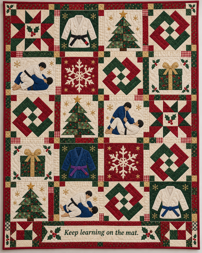 Holiday Mat Partners Quilt Blanket - design