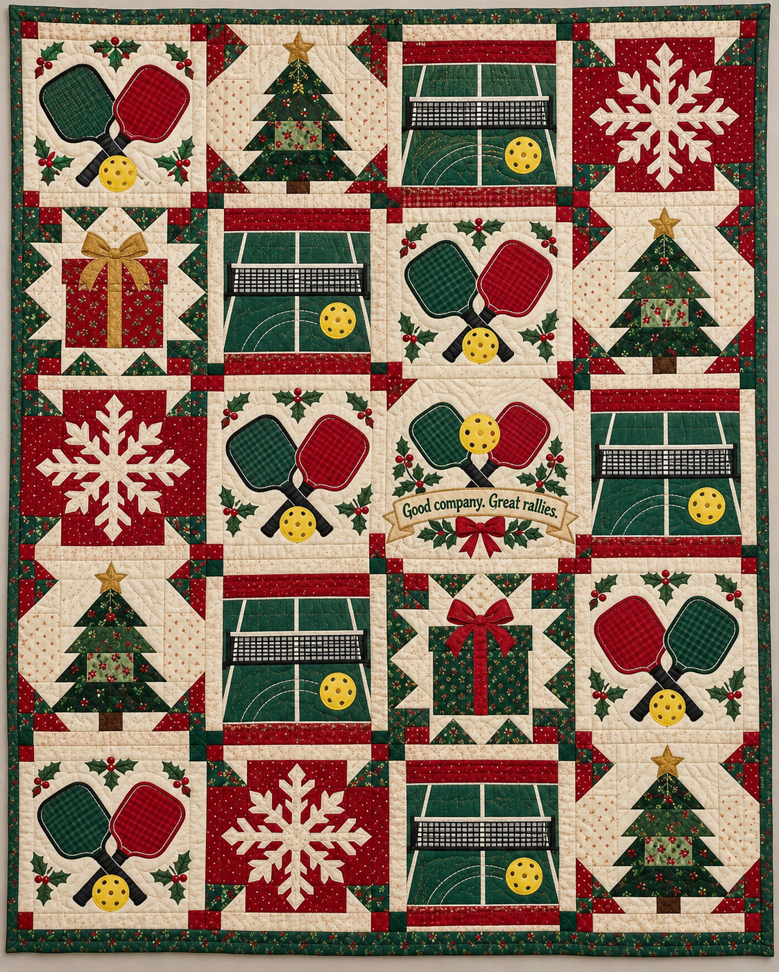 Merry Little Rally Quilt Blanket - design