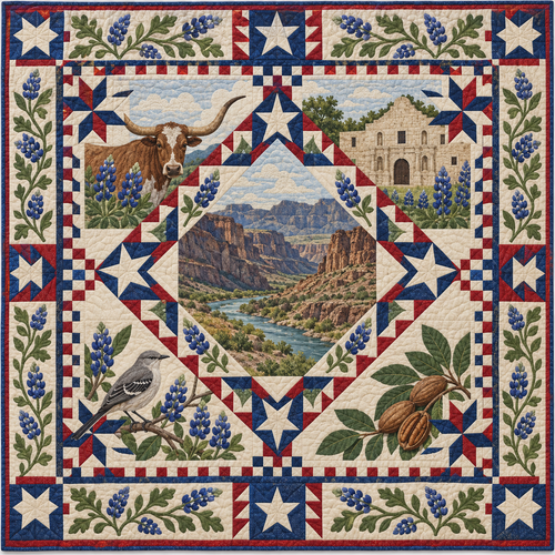 Texas Celebration In Cloth TD181026830 Quilt Blanket