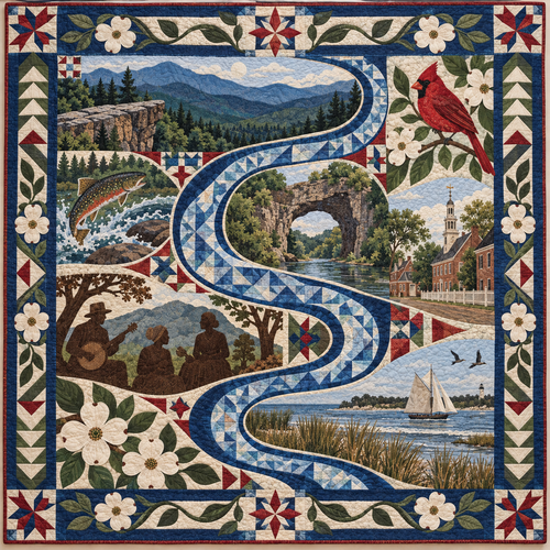 Virginia River Of Stories TD181026844 Quilt Blanket