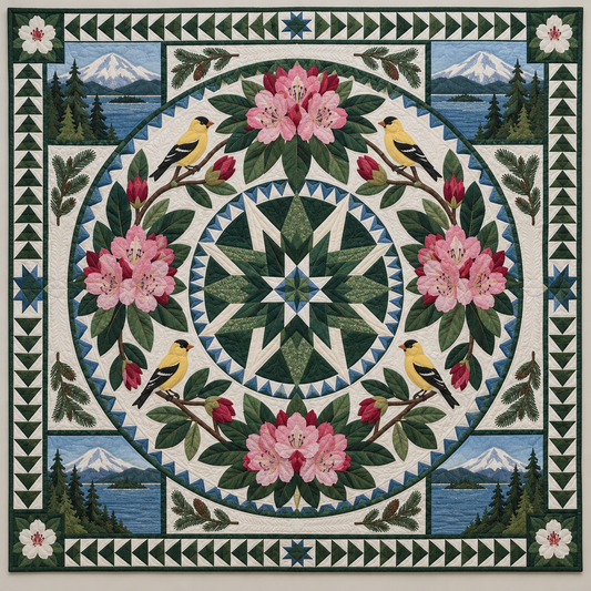 Washington Rhododendron Evergreen TD1410261140 Quilt Blanket