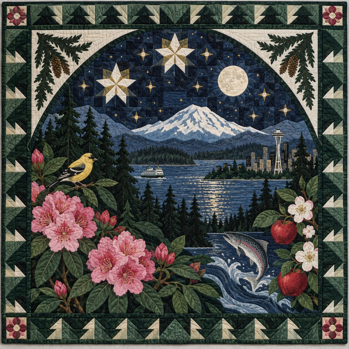 Washington Night Garden TD181026865 Quilt Blanket