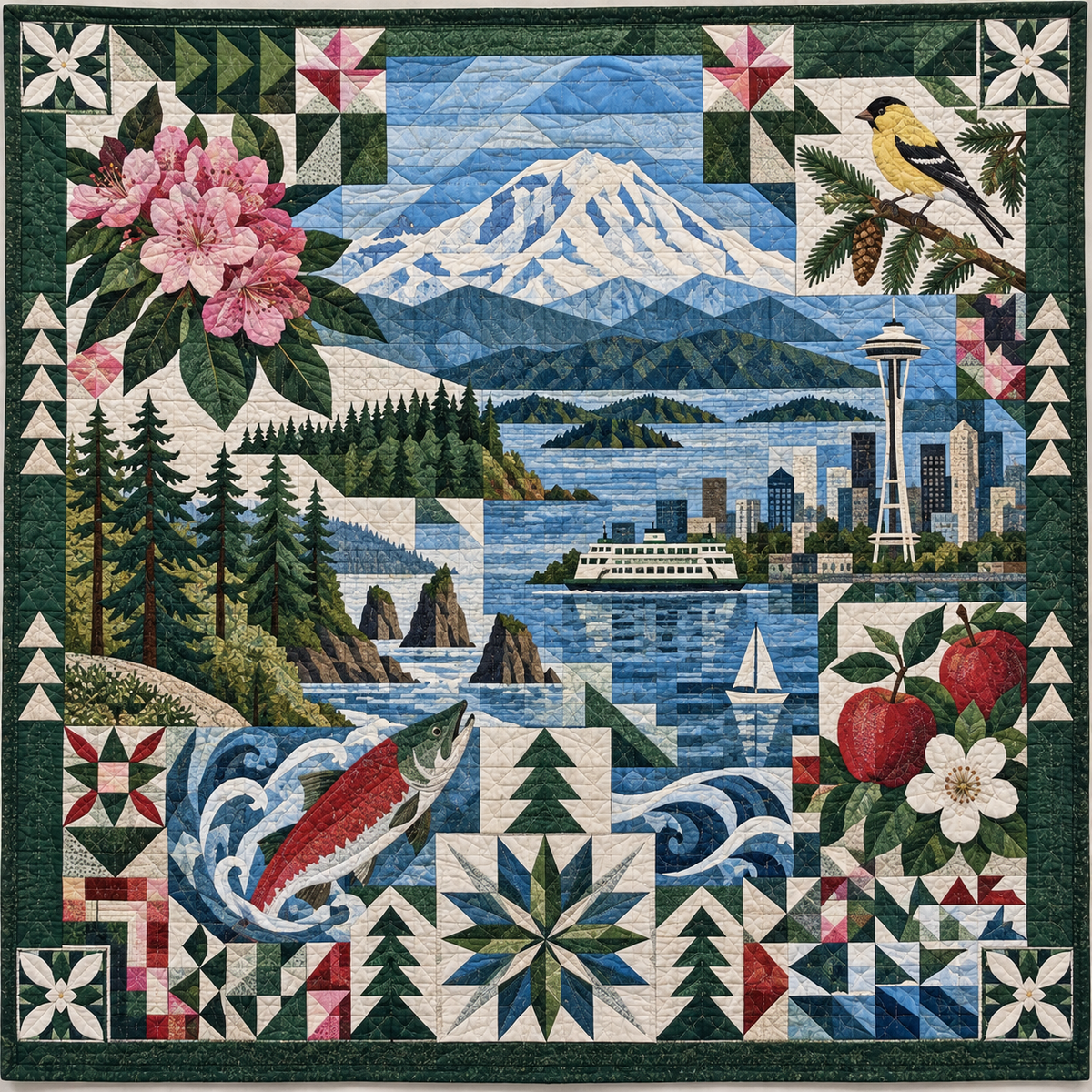 Washington Mosaic Horizons TD181026869 Quilt Blanket