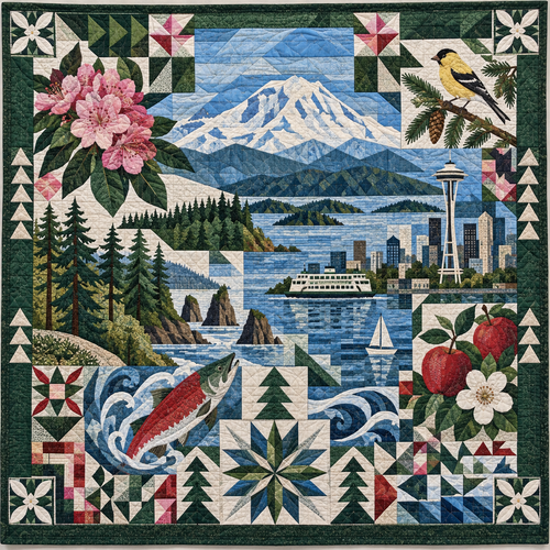 Washington Mosaic Horizons TD181026869 Quilt Blanket