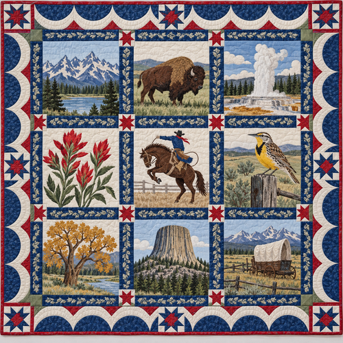 Wyoming Heritage Album TD181026896 Quilt Blanket