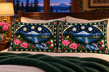 Washington Moonlit Rainier Garden bed mockup
