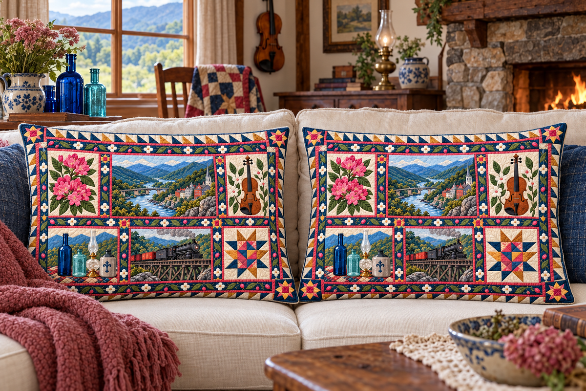 West Virginia Mountain Craft Heirloom couch mockup