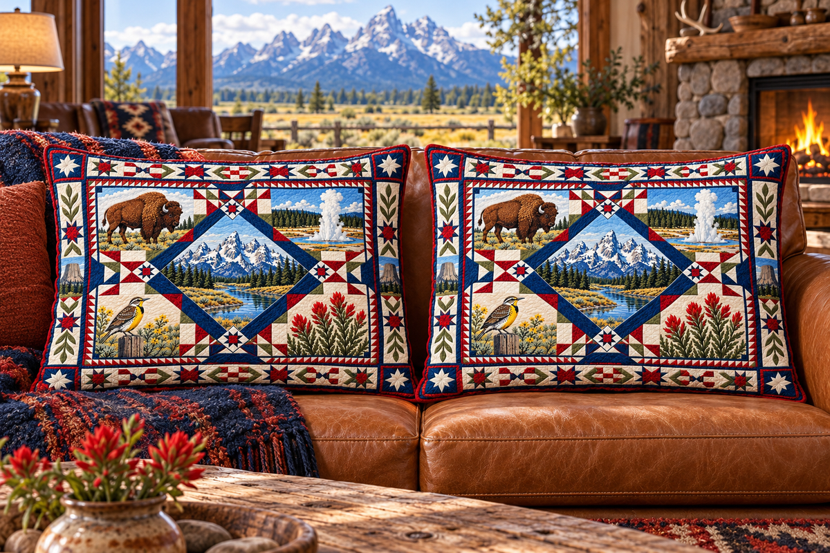 Wyoming Teton Diamond Celebration couch mockup