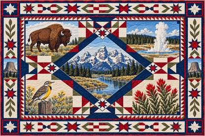 Wyoming Teton Diamond Celebration pillow cover design